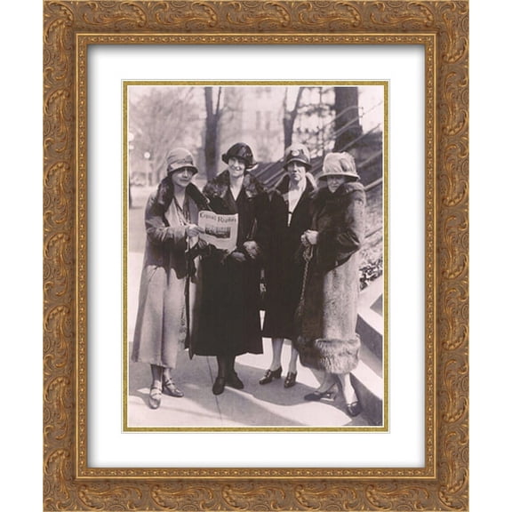 Equal Rights 2x Matted 15x18 Gold Ornate Framed Art Print by Riccardo Bianchi