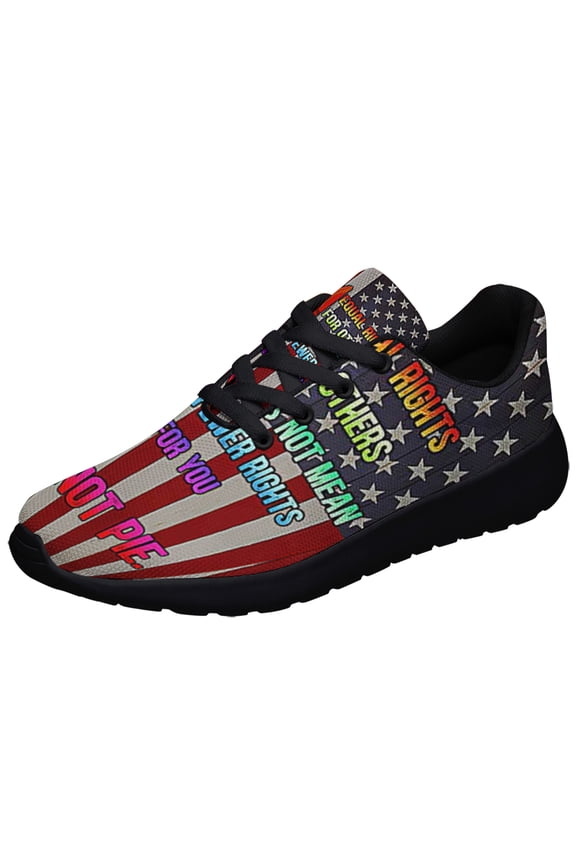 Equal Rights Not Pie Shoes Sneakers Black Size 10.5