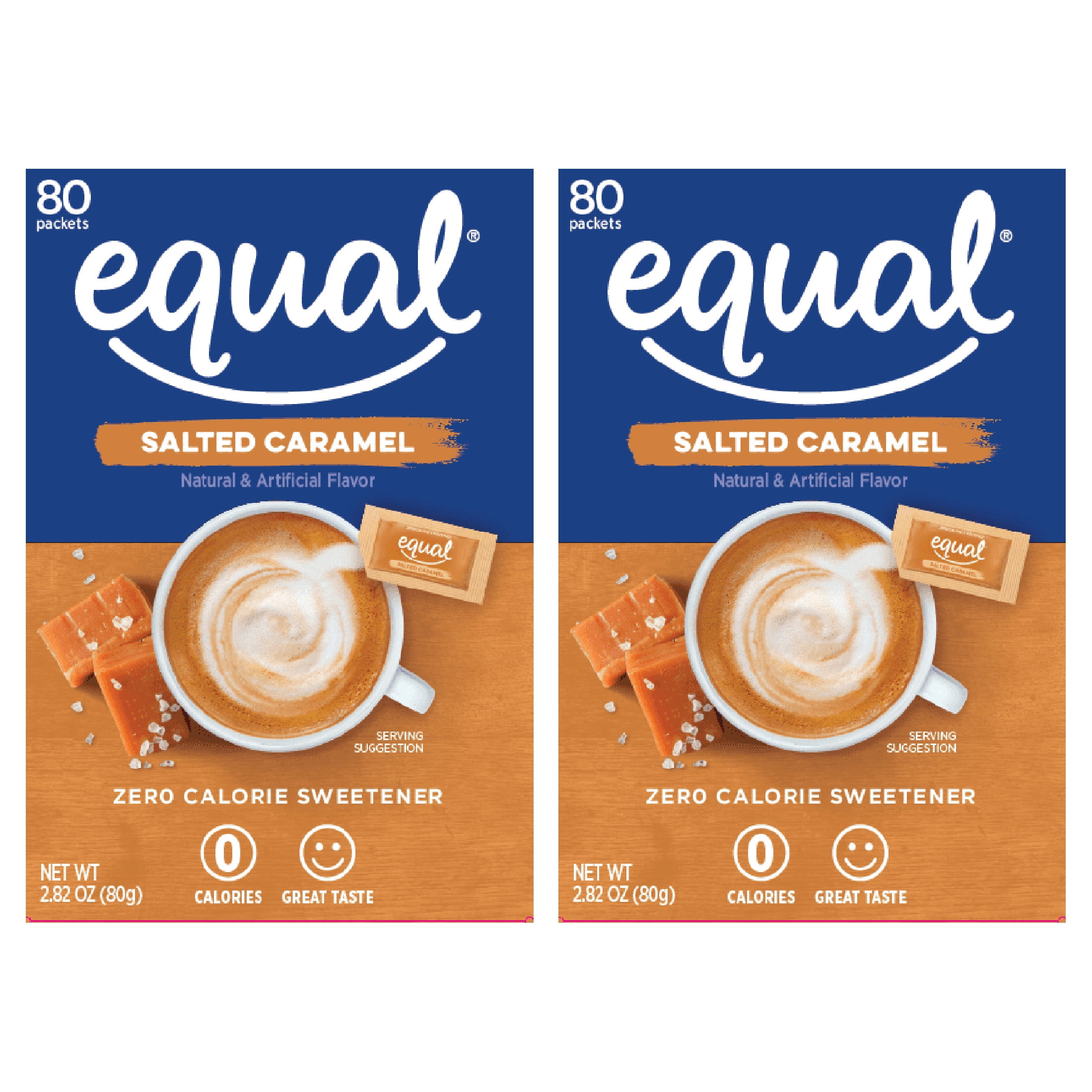 Equal Salted Caramel Flavored Zero Calorie Sweetener (80 Packets)