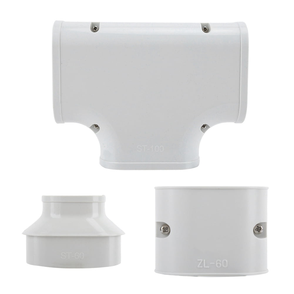 Equal Tee Air Conditioner Ducting Connector Ventilation Pipe Fittings for Extractor Fan