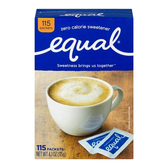 Equal Zero Calorie Sweetener, 1 g Packet, 115/Box, Each