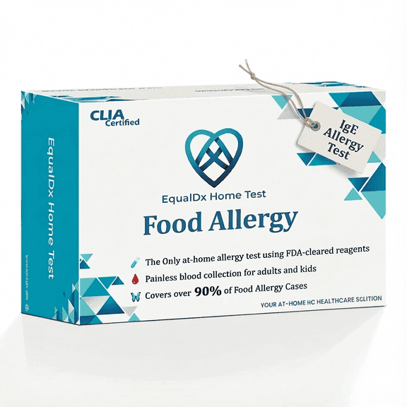 EqualDx at-Home Food Allergy Test - IgE Antibody Testing for Major Food Allergens