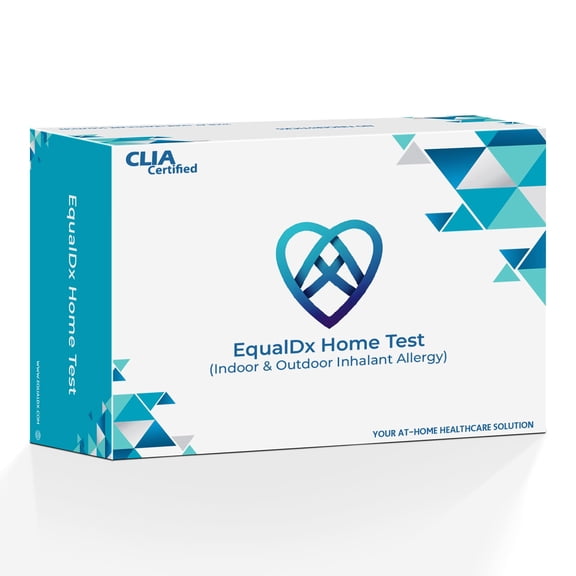 EqualDx at-home Inhalant Allergy Test for Indoor and Outdoor Allergens, IgE Antibody Testing, Painless Collection, Clinically Accepted Allergy Test