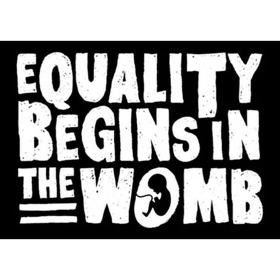 Equality Begins in the Womb Pro-Life Vinyl Sign