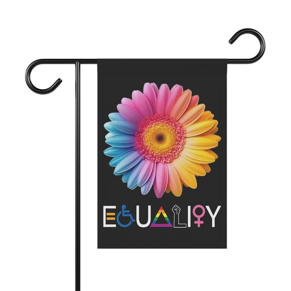 Equality Daisy Garden Flag, Equality Flag, Daisy Rainbow ID-0712-YQAS