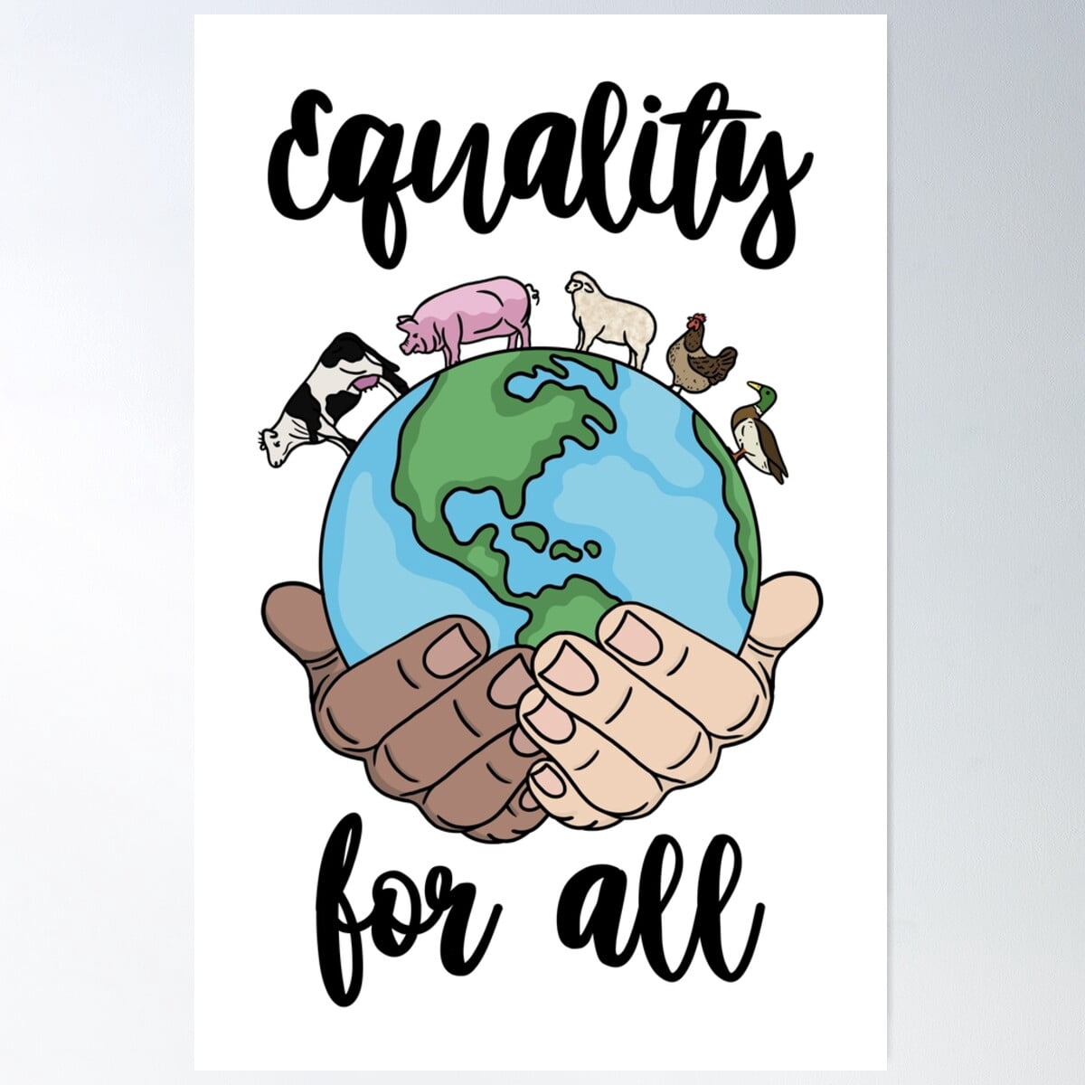Equality For All Poster Wall Art, Modern Wall Decor For Living Room ...