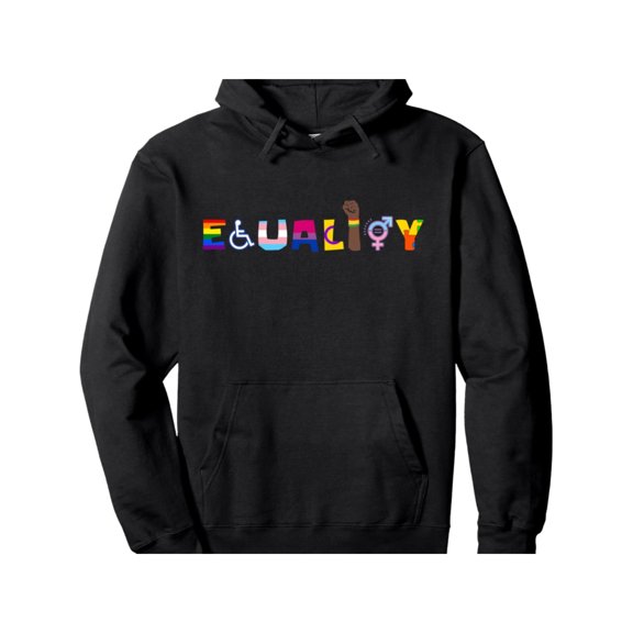 Equality Human Rights Printed LGBTQ Gay Lesbian Pride Pullover Hoodie Casual Sweatshirt Long Sleeve Hoodies Perfect Gift for Autumn and Winter Outdoors and Sports We