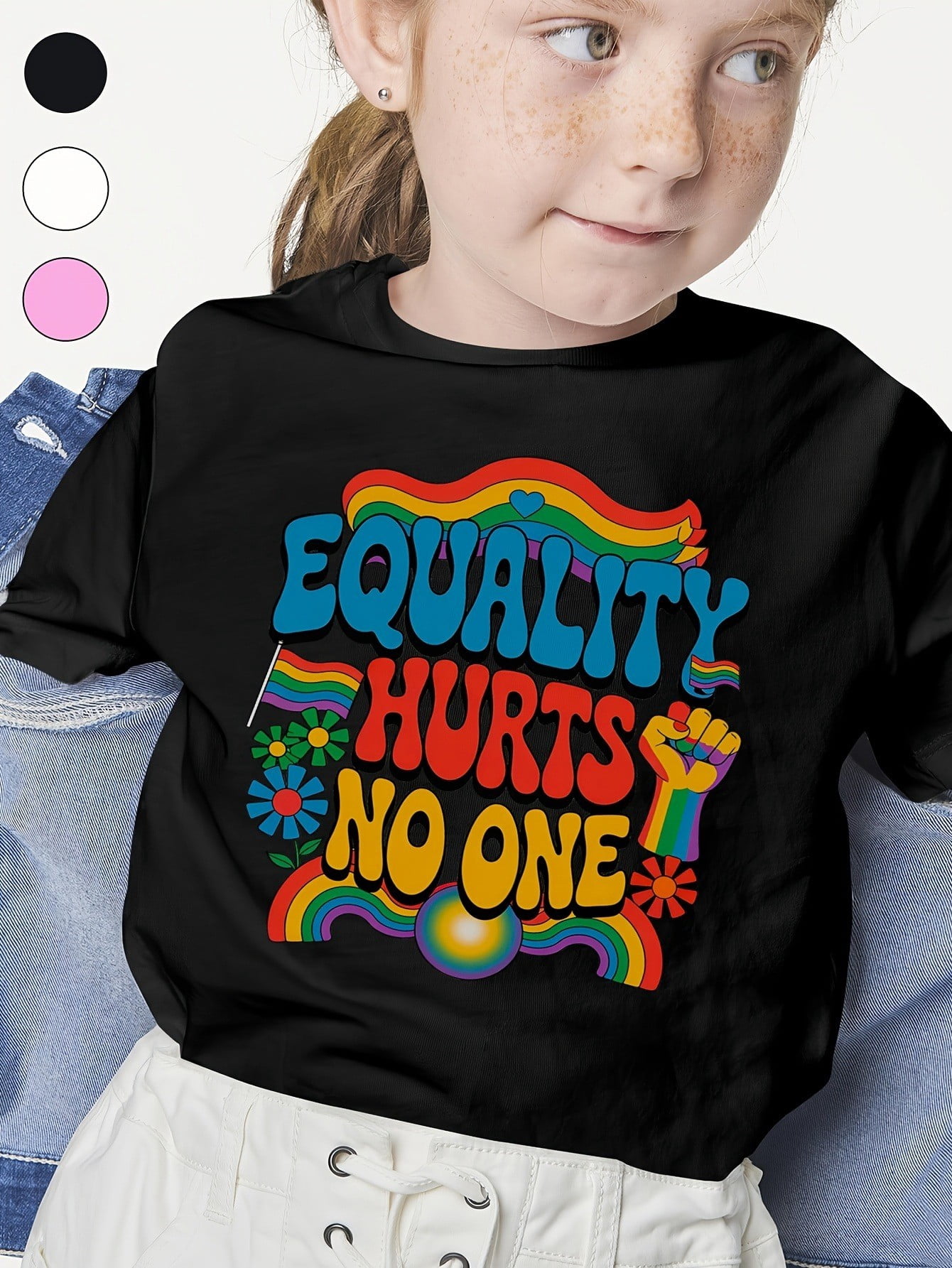 Equality Hurts No One Girls Holiday Knit T-Shirt Cotton Round Neck ...
