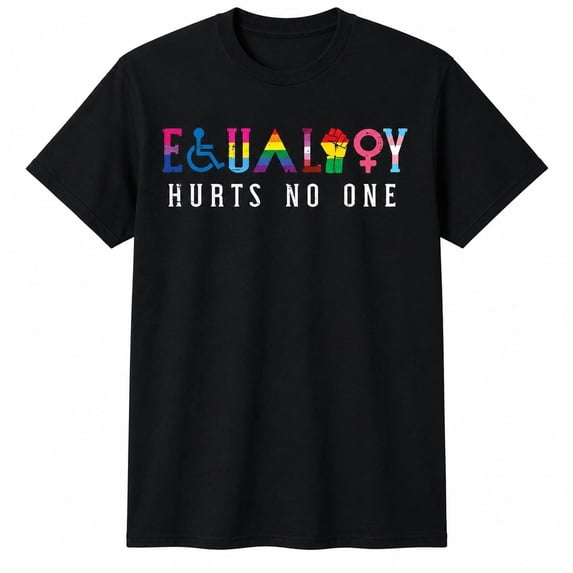 Equality Hurts No One Graphic T-Shirt, Unisex Classic Fit Pride Tee