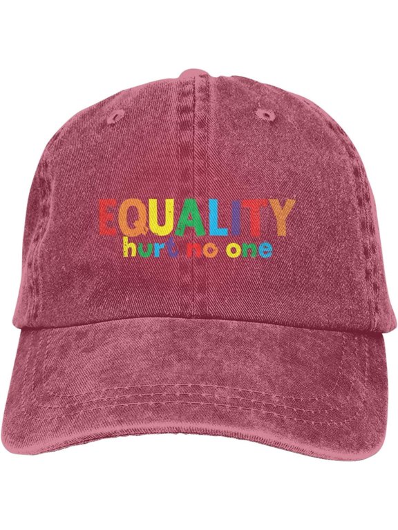 Equality Hurts No One LGBT Gay Pride Black Cowboy Hat Baseball Cap Golf Dad Hat for Men Women Baseball Hats