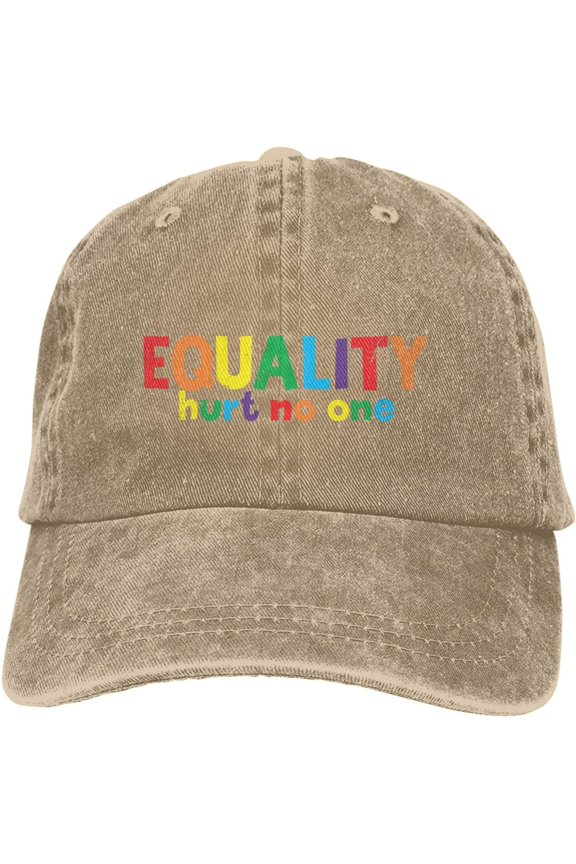Equality Hurts No One LGBT Gay Pride Black Cowboy Hat Baseball Cap Golf Dad Hat for Men Women Baseball Hats