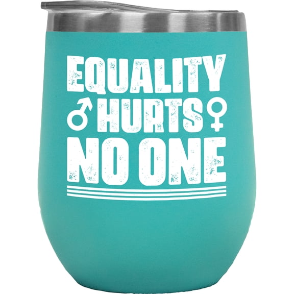 Equality Hurts No One feat. Female & Male Symbol, Mint 12oz Wine Tumbler