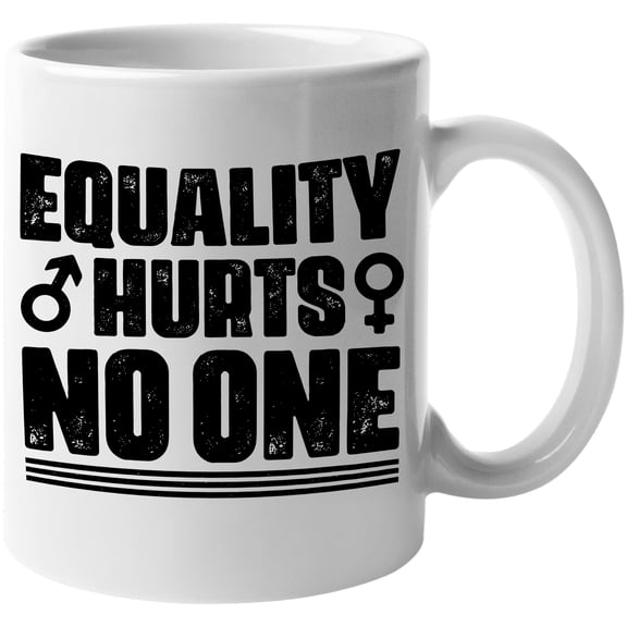 Equality Hurts No One with Male & Female Symbol, White 11oz Ceramic Mug