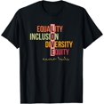 thumbnail image 1 of Equality Inclusion Diversity Equity Love Never Fails Teacher T-Shirt Black Small, 1 of 4