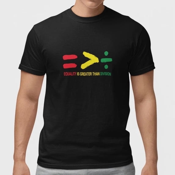 Equality Is Greater Than Division Unity Peace Math Symbol Graphic ...