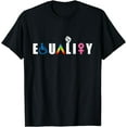 thumbnail image 1 of Equality LGBT-Q Gay Pride Flag Proud Ally Rainbow Fist T-Shirt, 1 of 4