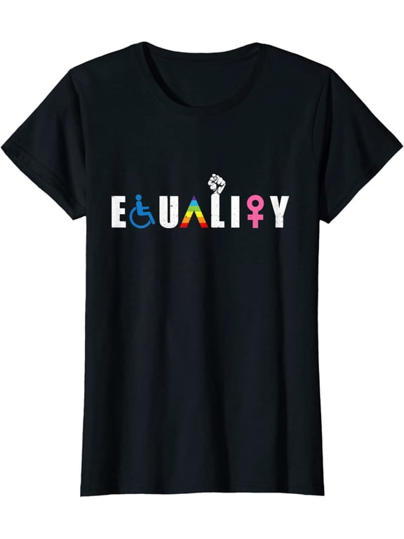 Equality LGBTQ Gay Pride Flag Proud Ally Rainbow Fist T-Shirt