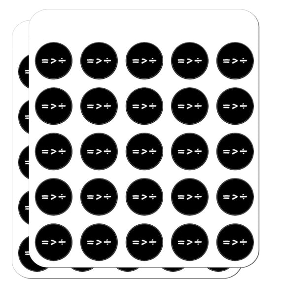 Equality Math Planner Calendar Scrapbooking Crafting Stickers - 50 1" Opaque Stickers