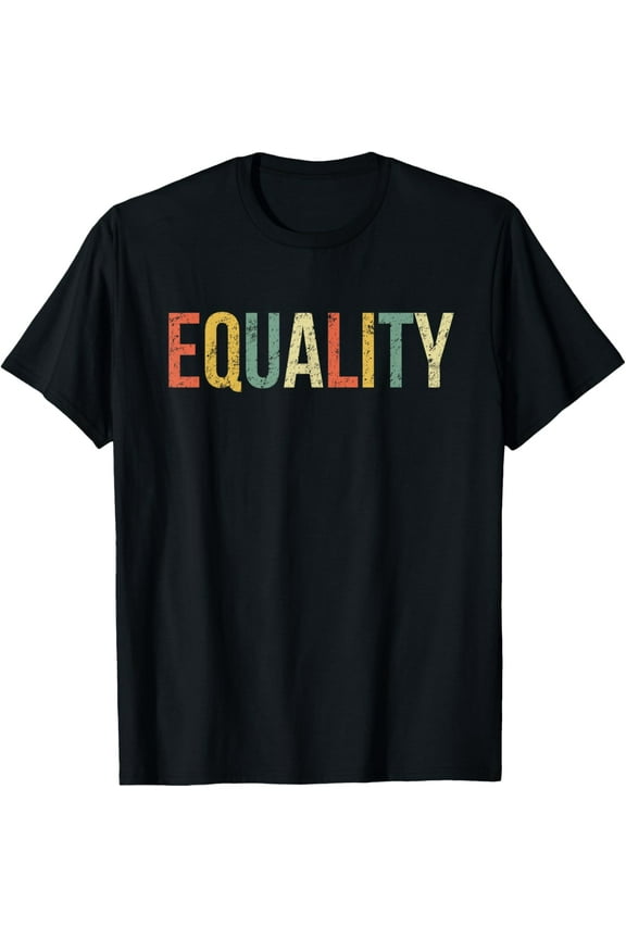 Equality Shirt Civil Rights Social Justice BLM T-ShirtMen's and women's gift, black and white T-shirt, size: Extra large S-4XL