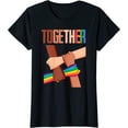 thumbnail image 1 of Equality Social Justice Human Rights Together Rainbow Hands T-Shirt, 1 of 3