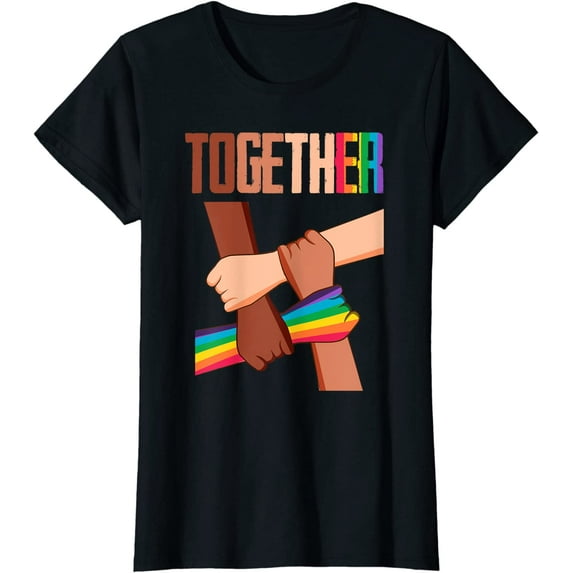 Equality Social Justice Human Rights Together Rainbow Hands T-Shirt