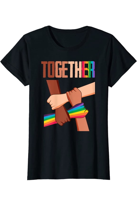 Equality Social Justice Human Rights Together Rainbow Hands T-Shirt