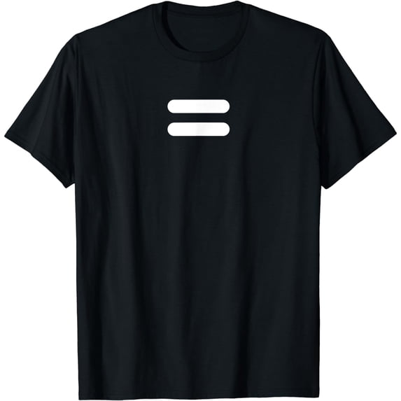 Equality T-Shirt - Equal Sign in White Ink