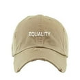 thumbnail image 1 of Equality Vintage Baseball Cap Embroidered Cotton Adjustable Distressed Dad Hat Khaki, 1 of 1