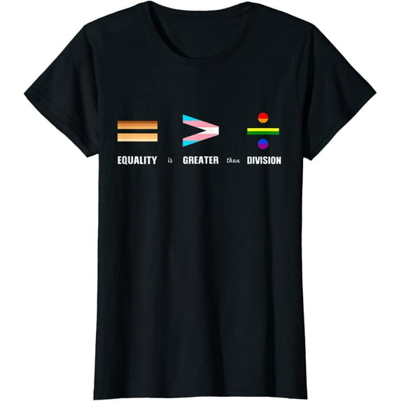 Equality is Greater Than Division LGBTQ+ LGBT Pride Month T-Shirt