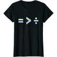 thumbnail image 1 of Equality is Greater Than Division Symbols Rainbow T-Shirt, 1 of 3