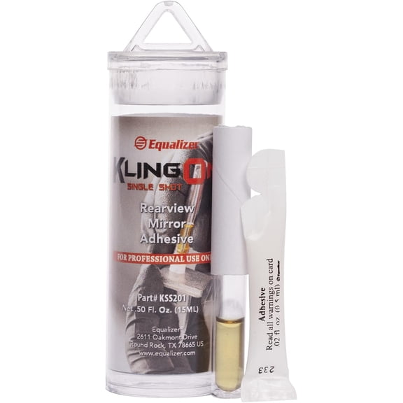 Equalizer Klingon Single Shot Adhesive KSS201 Rearview Mirror Glue for Windshield Mounting, Fast Cure High Strength Bond