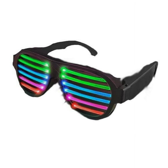 Equalizer LED Rave Slot Sound Reactive Sunglasses USB Rechargeable