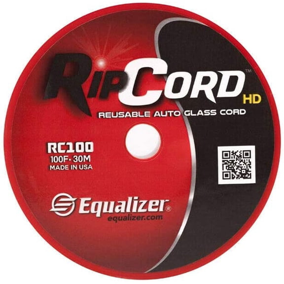 Equalizer RipCord HD RC100 Auto Glass Removal Cord, 100ft Reusable Cutting Line