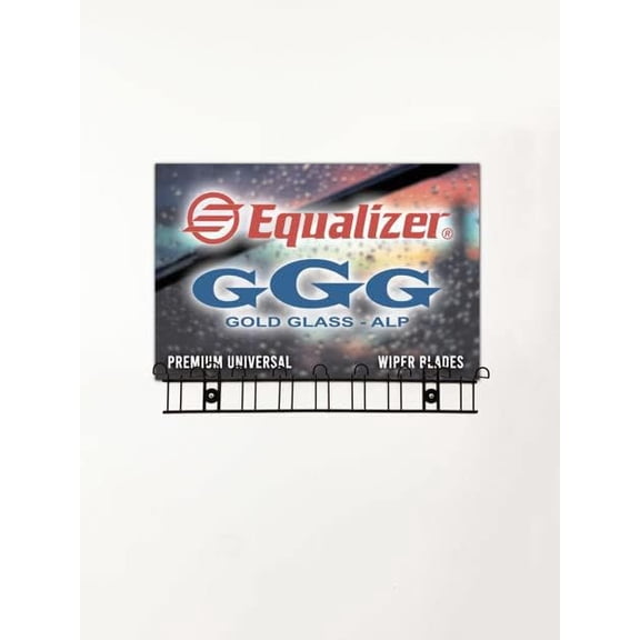 Equalizer Wall Display Rack for Wiper Blades Universal Windshield Blade Storage Organizer, Premium Retail Display Stand (WINDSHIELD-BFD778)