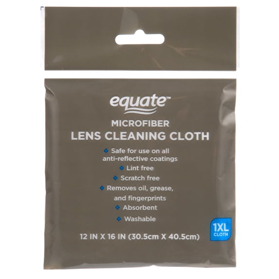 Equate 12x16 Inch Microfiber Lens Cleaning Cloth, XL