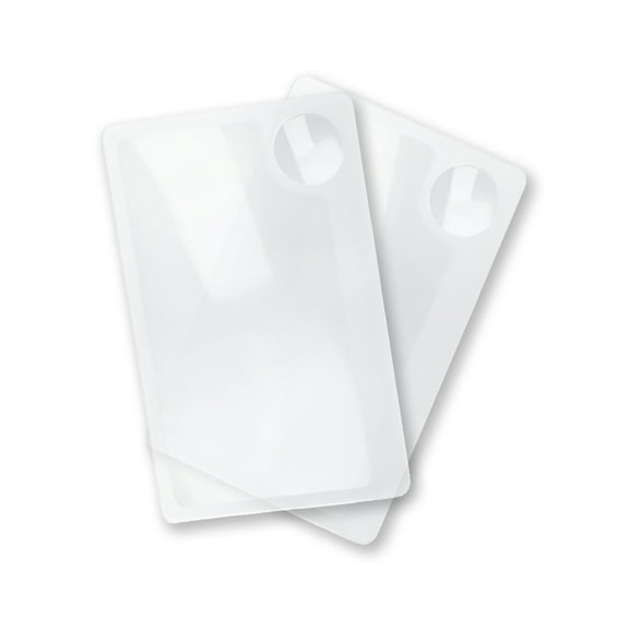 Equate 2.5x Credit Card Size Acrylic Magnifiers with Protective Sleeves, 2 Count