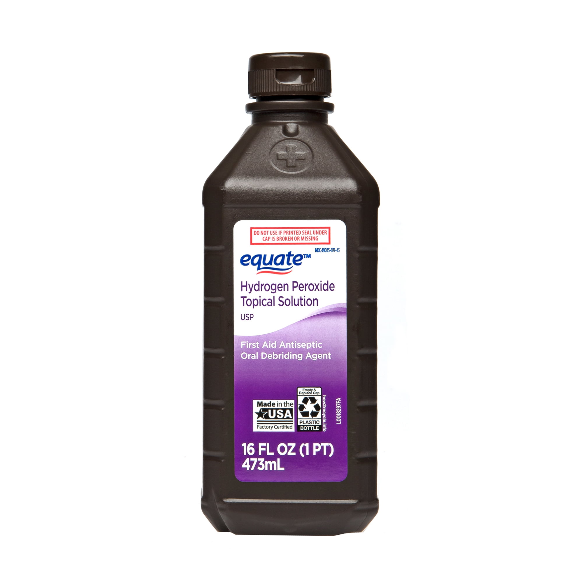 Equate 3% Hydrogen Peroxide Antiseptic 16oz
