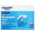 Equate 30 Count Scented Flushable Wipe Singles
