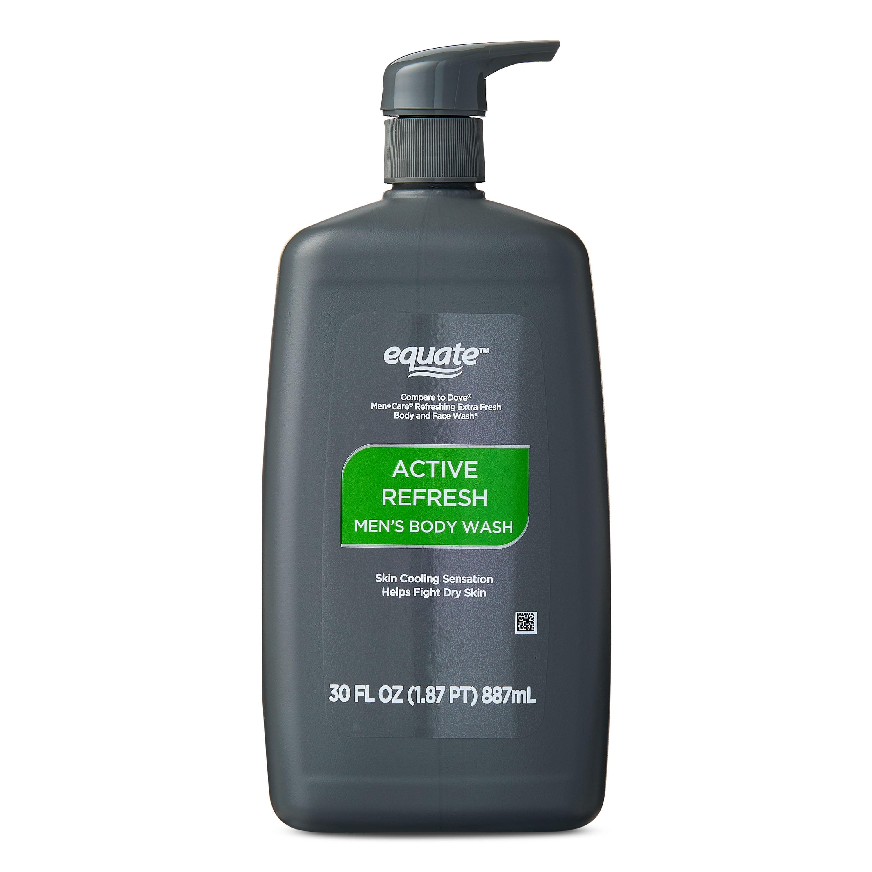 Equate Active Refresh Men's Bodywash, 30 fl oz, Compare to Dove Men+Care Refreshing Extra Fresh Body and Face Wash