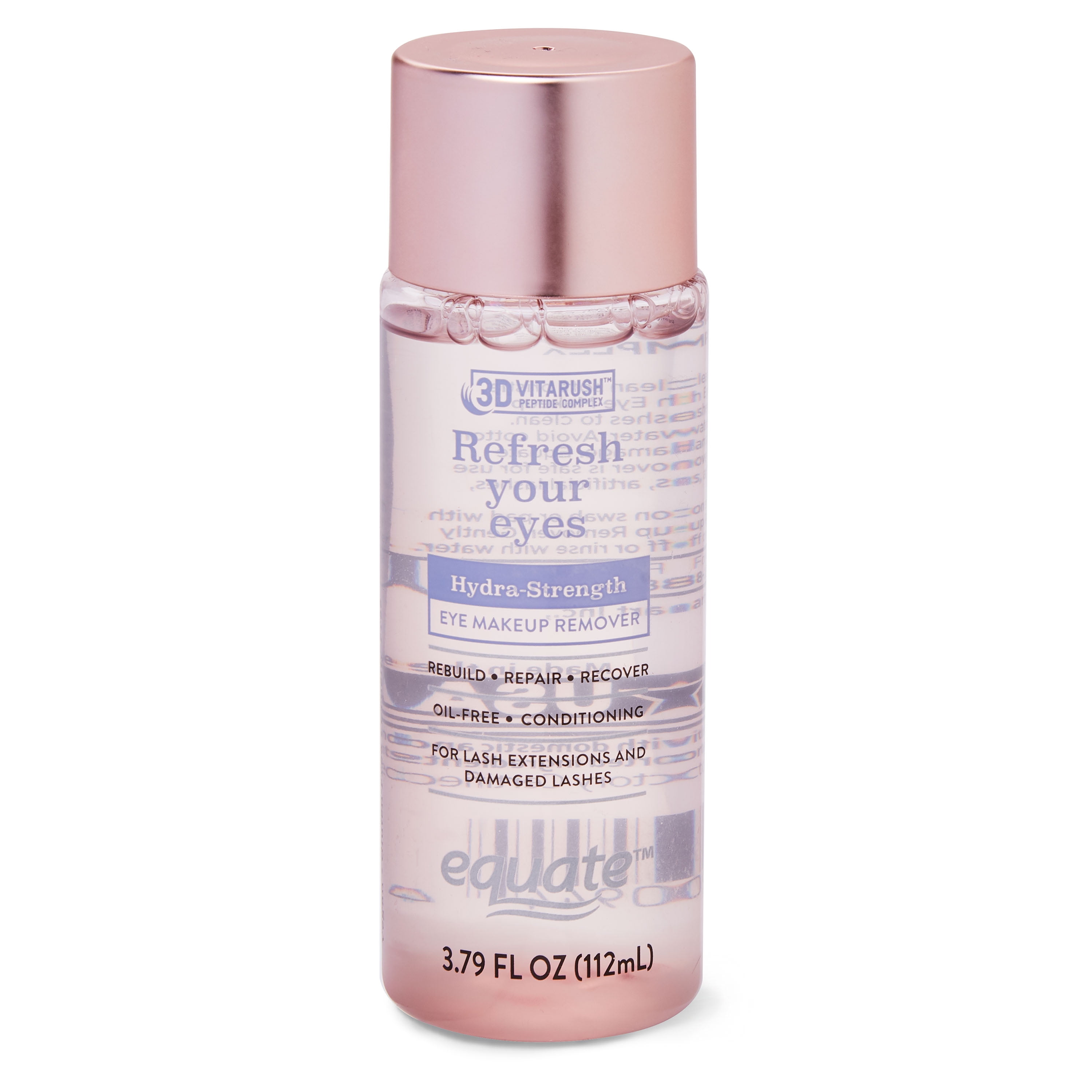 Equate 3D Vitarush Peptide Complex HydraStrength Eye Makeup Remover, 3