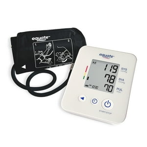 Monitor de presión arterial para brazo Equate con brazalete de rango amplio – detección de latidos irregulares