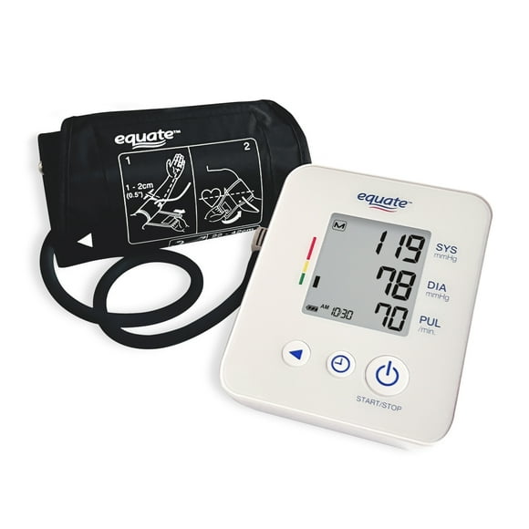 Equate Upper Arm Blood Pressure Monitor and Wide Range Arm Cuff with Irregular Hearbeat Detection