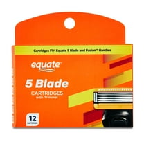 Equate Men's 5 Blade Refills, Cartridges Fit Equate 5 Blade & Gillette® Fusion® Handles (12 Count)