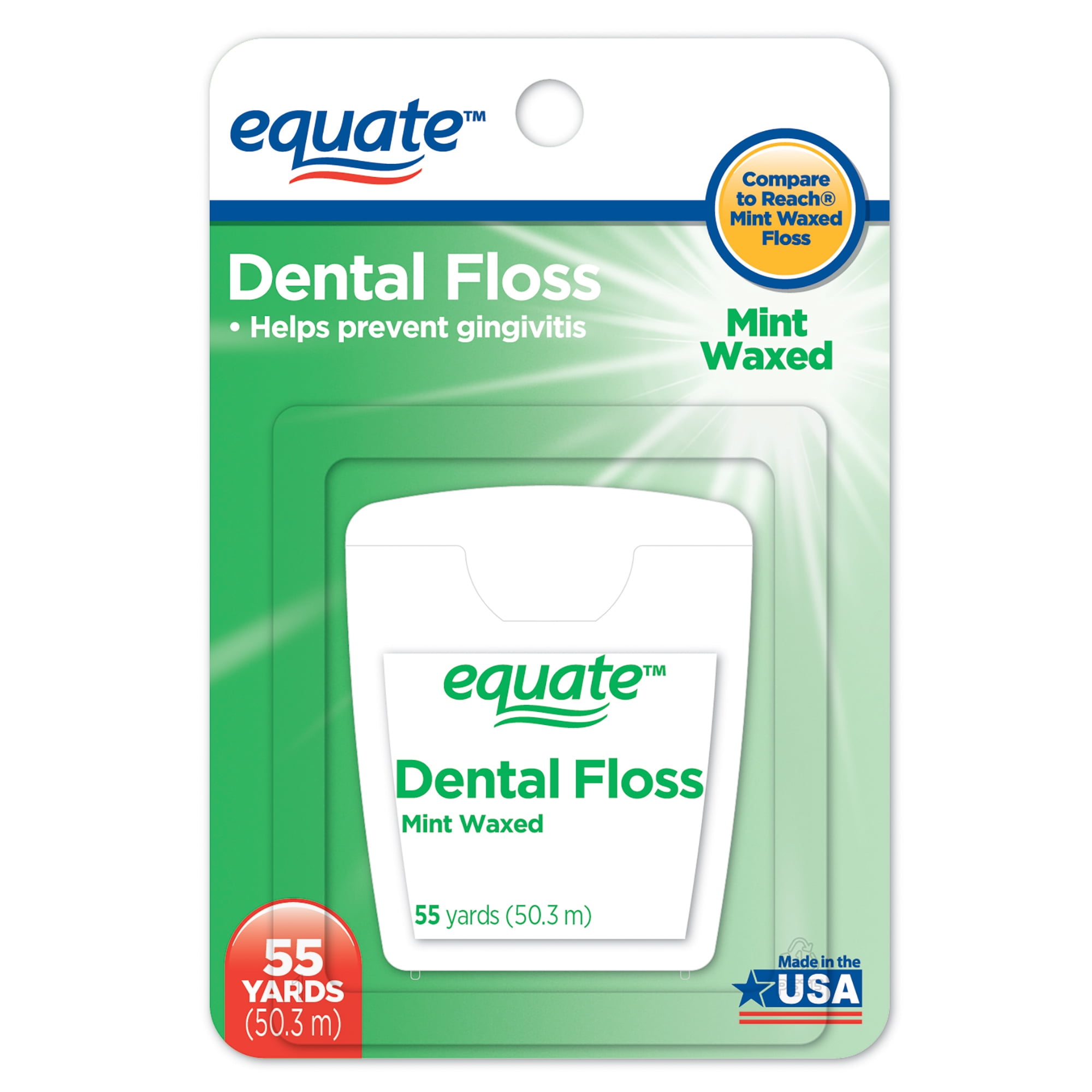 Equate 55 Yd. Mint Waxed Dental Floss