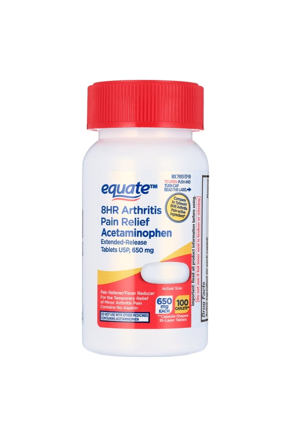 Acetaminophen Arthritis Pain Relief, 650 mg, 100 Tablets, Extended Release