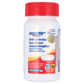 Equate Acetaminophen Arthritis Pain Relief, 650 mg, 100 Tablets, Extended Release