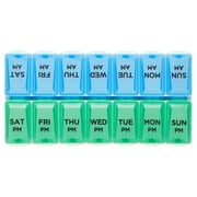 Equate AM/PM Weekly Pill Planner, 7.5-Inch   Medication Organizer