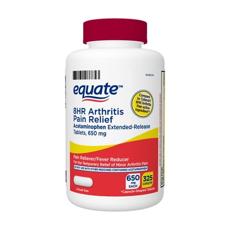 Equate Chlorine-Free Acetaminophen Aspirin Tablets for Arthritis with 325 Tablets, 650 mg