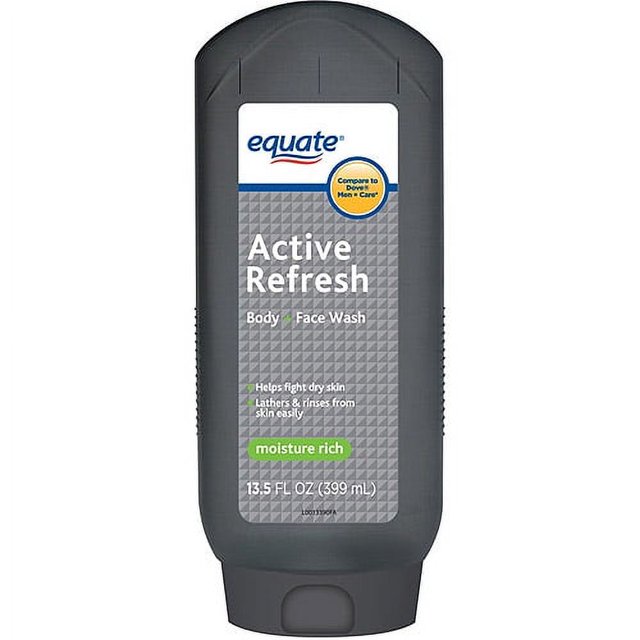 Equate Active Refresh Body + Face Wash, 13.5 fl oz