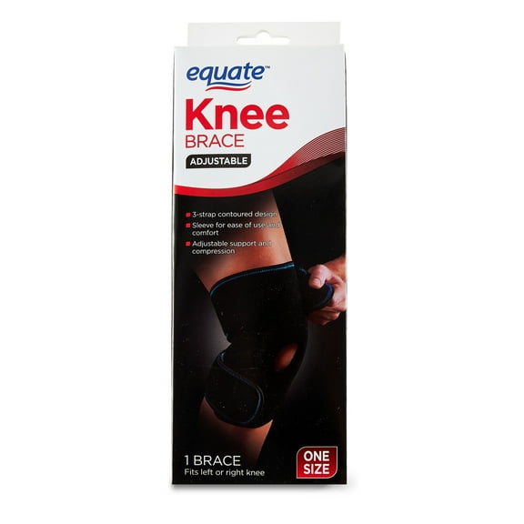 Equate Adjustable Knee Brace for Support and Compression, One Size